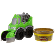 Play-Doh Wheels Mini Street Sweeper Toy With Buildin' Compound Multicolor