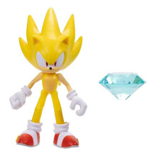 Sonic the Hedgehog 4 Inch Figure Super Sonic (Modern) with chaos Emerald