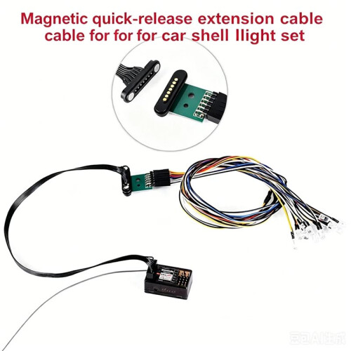 RC Car Light Assembly Magnetic Quick Detachment Extension  LED Light Linkage Light Climbing Car D12 2