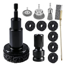 12Pcs Wheel Hub Cleaning Tool & Wire Wheel Kit, Wheel Hub Resurfacing Kit with Stud Cleaner for Drill & Impact Wrench