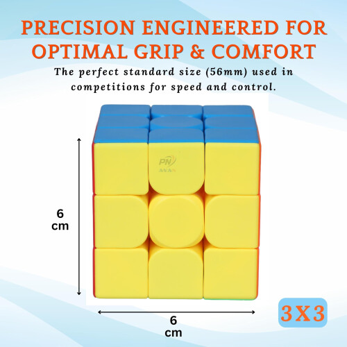 Pn Avan Moyu Meilong Professional Speed Cube Stickerless Magic Puzzle Cube With Instructions (Size 3X3X3) 2