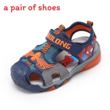 (Deep Blue,US9/UK8)Sandali bambino ragazzo scarpe estive cinturino touch chiusura bambini sport passeggio