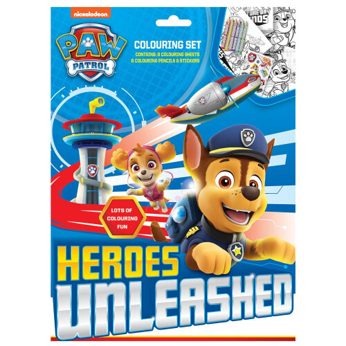 (1 pack) Paw Patrol Colouring Set