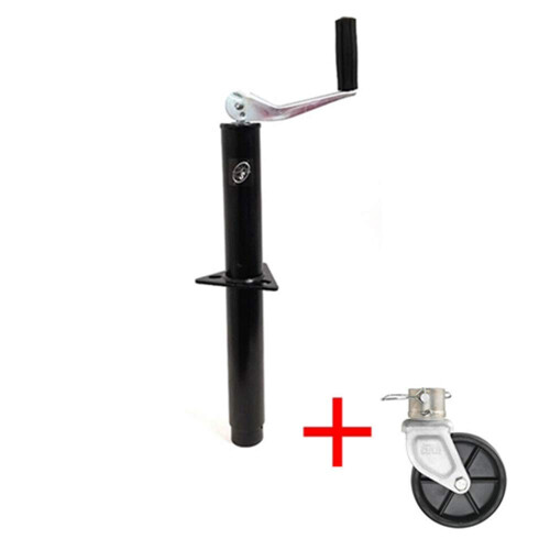5 000 lbs top Wind A-Frame Trailer Jack w/ 6"""" Caster Wheel 1