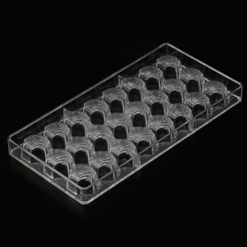 2x 3D Chocolate Mold Homemade Square/Shell Shape Chocolate Diy Pastry Tools Polycarbonate Chocolate Moulds 2