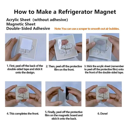 40-Pack Clear Acrylic Square Photo Frame Magnets for Home, Office, and Classroom Use 1