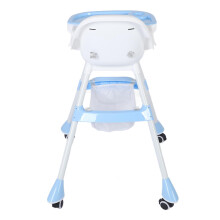 Bequemer Babyhochstuhl, faltbar, Blau, verstellbar