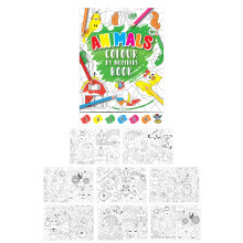 (1 Book) Mini Animals Colour By Numbers Book