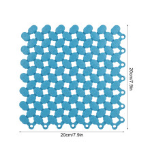 Blaue Bodenmatten 20x20cm 6er Set aus PVC