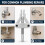 4Pcs Broken Pipe Thread Extractor Tool, Drill-Powered Damaged Pipe Remover for Easy Extraction of Broken Fittings 6