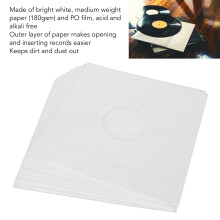 Weiße LP-Innenhüllen 12 Zoll 180g Papier 20 Stück
