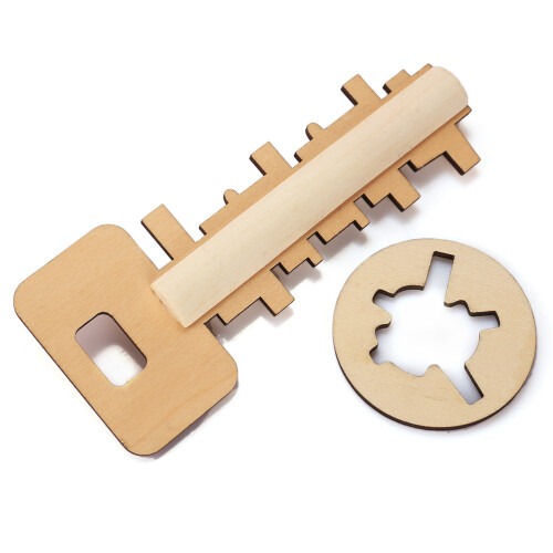 Kong Ming Lock Holz Spielzeug Schlüssel Form