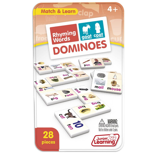 Junior Learning JRL490-2 Rhyming Words Dominoes - 2 Each 1