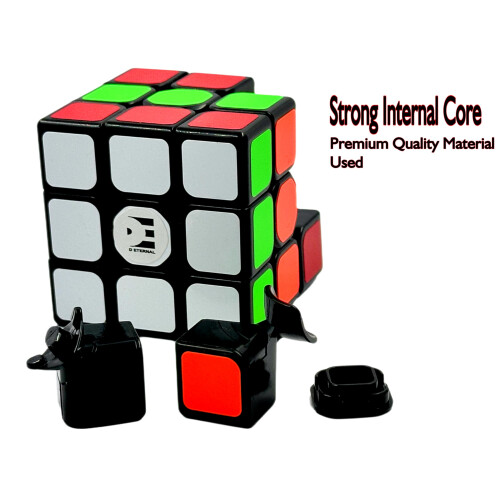 D Eternal Speed Cube 3X3 With Lubricant Professional Magic Puzzle Cube Black 2