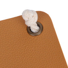 Seil-Hängepflanzer Gelb 10cm, PU-Leder, robust
