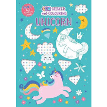 (1 Book) Unicorn Gem Sticker and Colouring Book