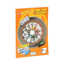 (1 Book) Hot Wheels Racing Colours 2 Colouring Book with Crayons