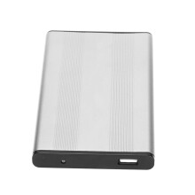 IDE 2,5 Zoll USB 2.0 Festplattengehäuse Alu Silber
