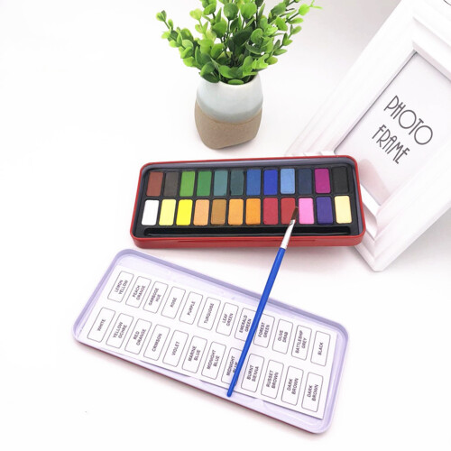 Aquarell Malbox mit 24 Farbtönen 2