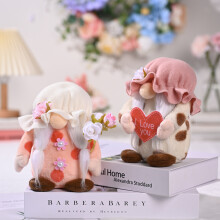 Muttertagsgeschenk Wichtel Puppe Rosa Herz