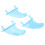 Blau PVC Surfbrettflossen Tri Fin Set für Soft 1