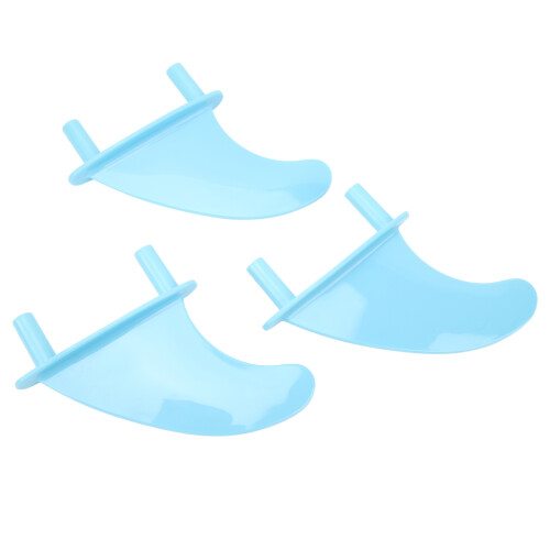 Blau PVC Surfbrettflossen Tri Fin Set für Soft