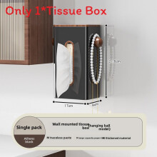 (Black 21.6cm)Wall Mounted Tissue Organizer With Waterproof Design For Home And Use Commercial
