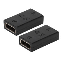 2x DisplayPort Koppler, DP1.4 Adapter, 8K60Hz,