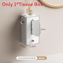 (White 23cm)Wandmontierter Taschentuch-Organizer mit wasserdichtem Design für den privaten und gewerblichen Gebrauch
