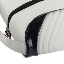 Golfschuh-Tasche, PU-Leder, weiß, praktisch