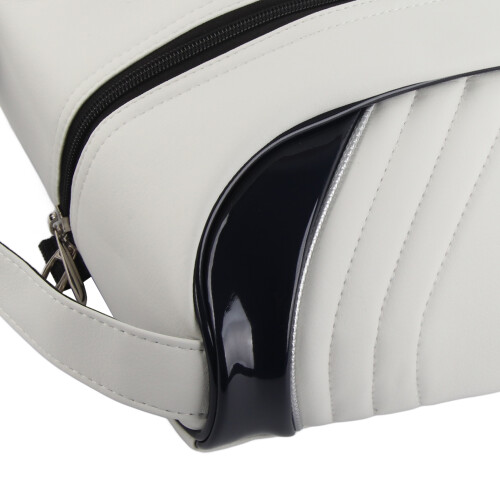 Golfschuh-Tasche, PU-Leder, weiß, praktisch