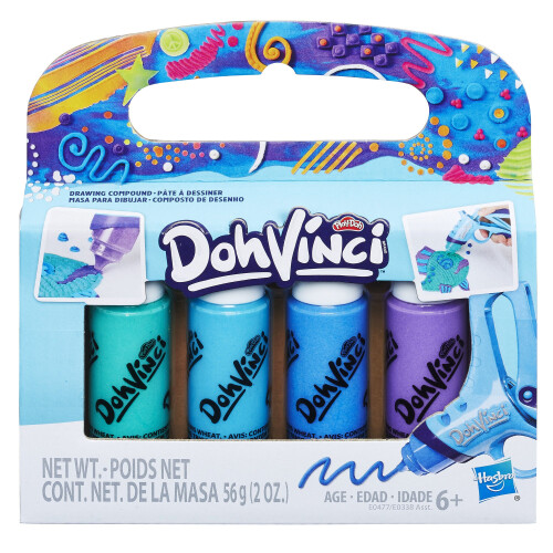 Play-Doh Play-Doh Dohvinci 4-Pack Drawing Compound - Blues And Greens 1