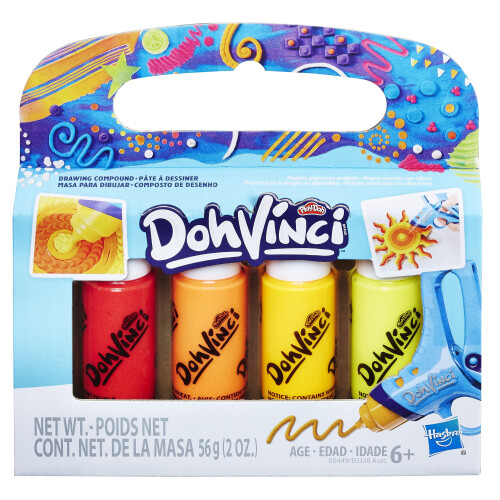 Play-Doh Play-Doh Dohvinci 4-Pack Drawing Compound - Red Orange Yellow (E0449As0) 1