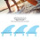 PVC Soft Top Surfbrett Flossen Set Tri Fin in Blau 1