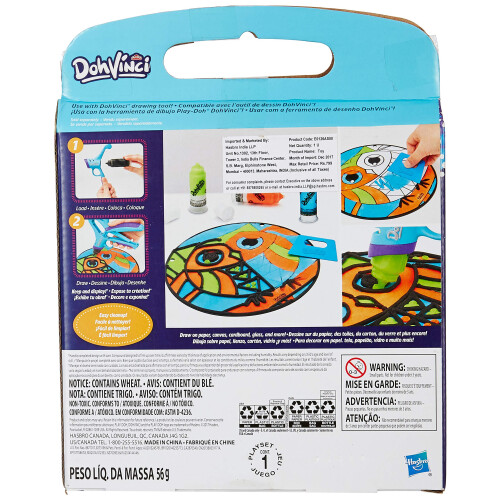 Hasbro Play-Doh Dohvinci Stained Glass Effect Refill Art Set - Owl (E0126) 1