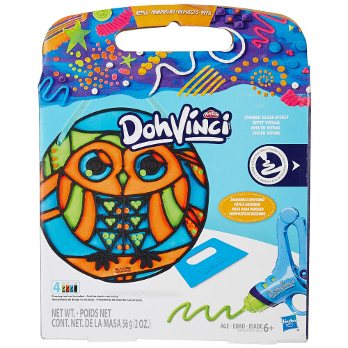 Hasbro Play-Doh Dohvinci Stained Glass Effect Refill Art Set - Owl (E0126) 2