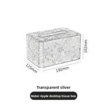 (Water Wave Transparent)Waterresistant Tissue Box With Multiuse Design For Living Room And Bathroom