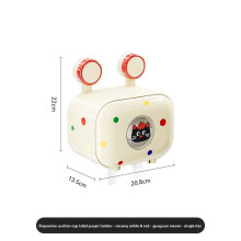 (White Red Single)Plastic Wallmounted Toilet Paper Dispenser With Waterproof Material For Bathroom Storage