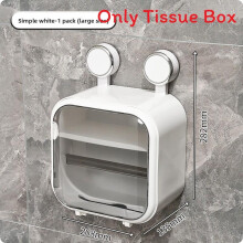 (White Double)Boîte à mouchoirs adhésive imperméable avec fenêtre visible pour cuisine rangement toilettes