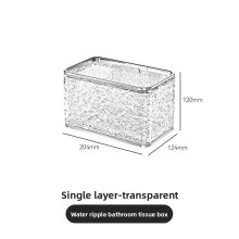 (Transparency Single)Stylish Wallmounted Paper Holder With Multipurpose Waterproof Design For Hotels Restrooms