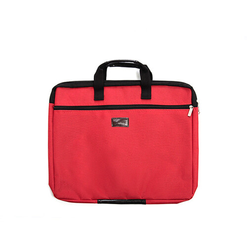 (Red)A4 Waterproof Canvas Document Organizer With Zipper For Office And Use Classroom