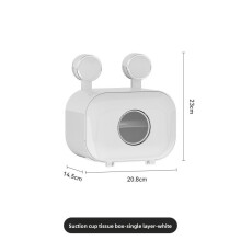 (White Single)Distributeur de papier toilette mural en plastique avec matériau imperméable pour rangement salle de bain