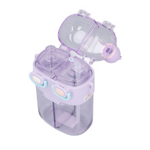 Kawaii Trinkflasche 780ml mit Strohhalm Lila