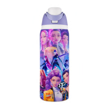 (Style F) Kpop Demon Hunters Huntr X Insulated Sports Water Bottle 32oz Made Of 304 Stainless Steel With Cartoon For Outdoors Style