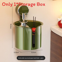 (Green)Plastic Multiuse Toilet Paper Box With Suction Mount For Bathroom And Room Toilet