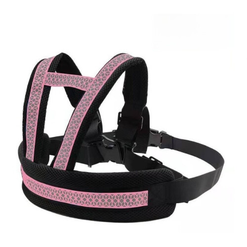 (Pink)Kids Bicycle Harness Adjustable Safety Belt Protection Strap Non Slip Carrier Belt