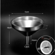 (11cm Set)Entonnoir à huile grande capacité en acier inoxydable avec filtre pour cuisine et utilisation domestique bar