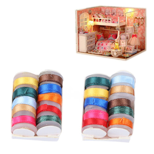 Puppenhaus Mini-Nähgarn Set 2er für DIY Deko