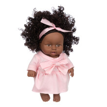 Afrikanische Babypuppe 25cm Vinyl mit Acrylaugen