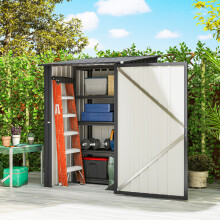 Outsunny 3.3ft x 3.4ft Outdoor Storage Shed Steel Garden Shed w/ Lockable Door